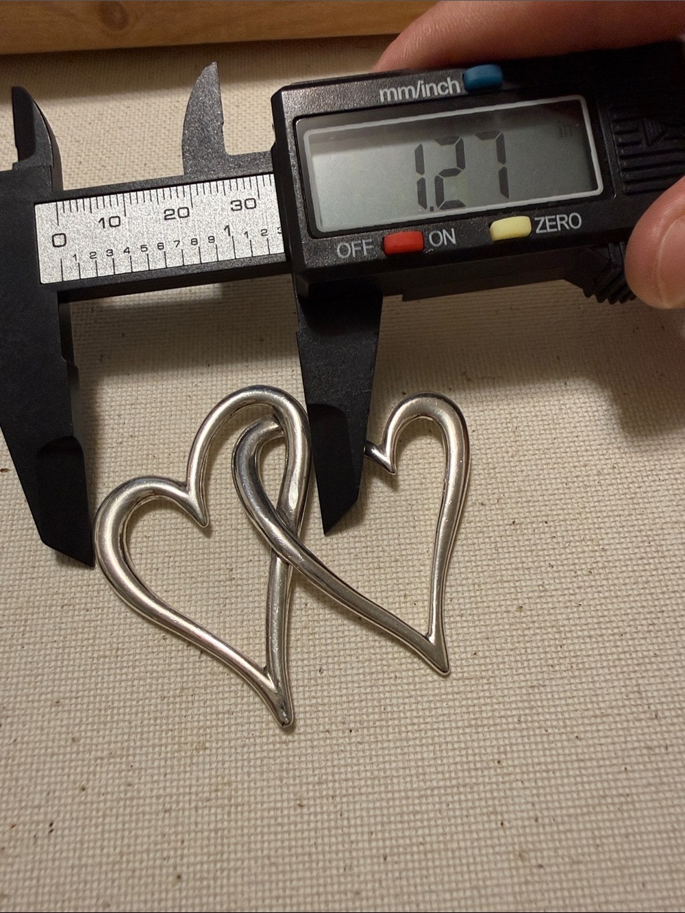 Sterling Silver 925 Double Heart pendant - Picture 9 of 10